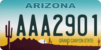 AZ license plate AAA2901