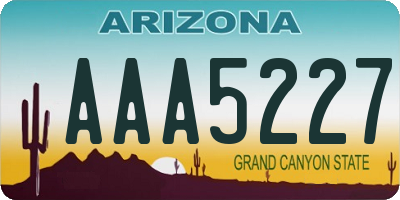 AZ license plate AAA5227