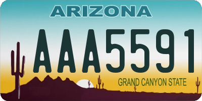 AZ license plate AAA5591