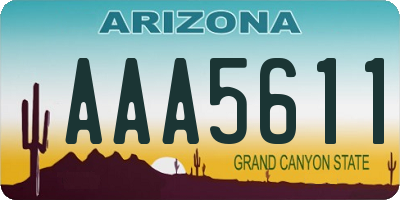 AZ license plate AAA5611