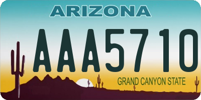 AZ license plate AAA5710