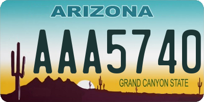 AZ license plate AAA5740
