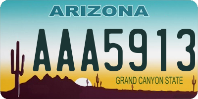 AZ license plate AAA5913