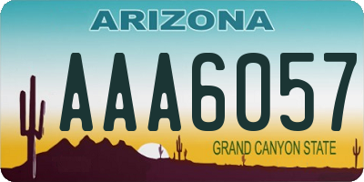 AZ license plate AAA6057