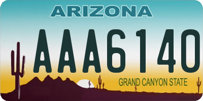 AZ license plate AAA6140