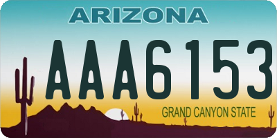 AZ license plate AAA6153