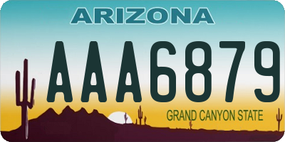 AZ license plate AAA6879