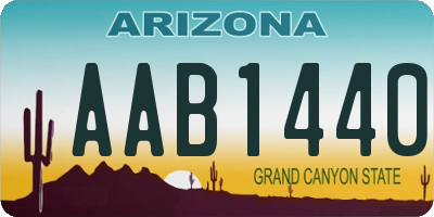 AZ license plate AAB1440