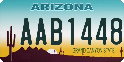 AZ license plate AAB1448
