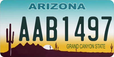 AZ license plate AAB1497