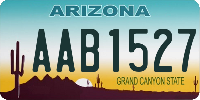 AZ license plate AAB1527