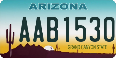 AZ license plate AAB1530