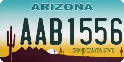 AZ license plate AAB1556