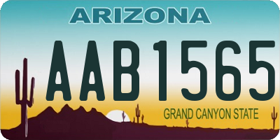 AZ license plate AAB1565
