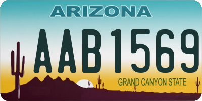AZ license plate AAB1569
