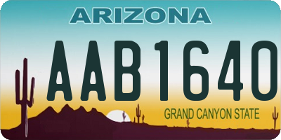 AZ license plate AAB1640