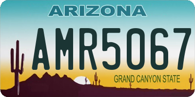 AZ license plate AMR5067