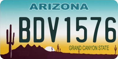 AZ license plate BDV1576