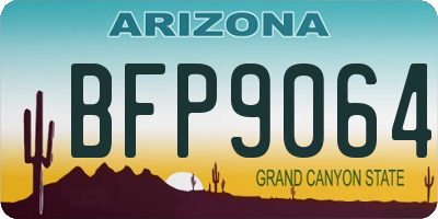 AZ license plate BFP9064