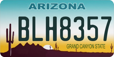 AZ license plate BLH8357