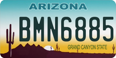 AZ license plate BMN6885
