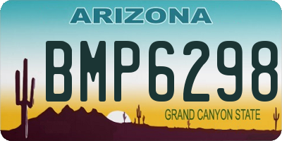AZ license plate BMP6298