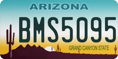AZ license plate BMS5095