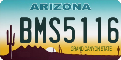AZ license plate BMS5116