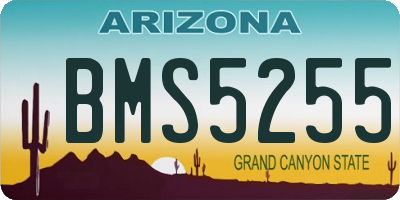 AZ license plate BMS5255