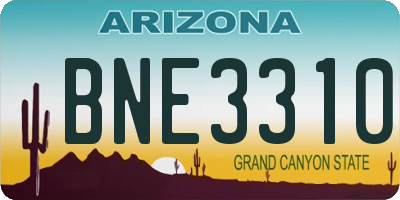 AZ license plate BNE3310