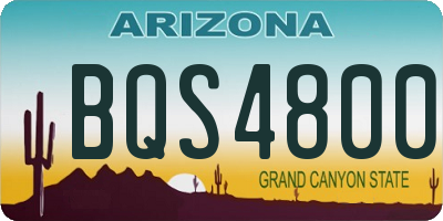 AZ license plate BQS4800