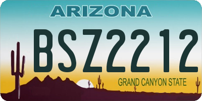 AZ license plate BSZ2212