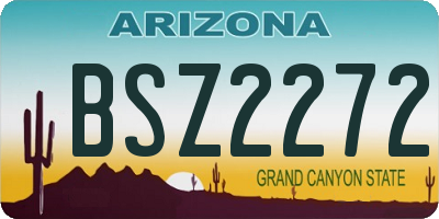 AZ license plate BSZ2272