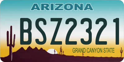 AZ license plate BSZ2321