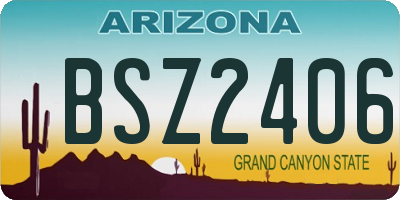 AZ license plate BSZ2406