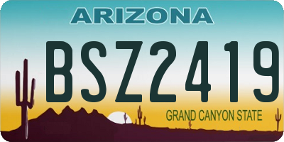 AZ license plate BSZ2419
