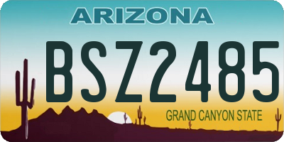 AZ license plate BSZ2485