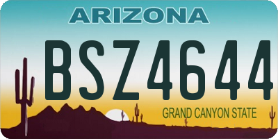 AZ license plate BSZ4644