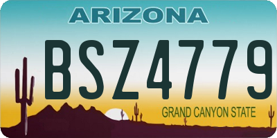 AZ license plate BSZ4779