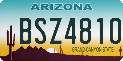 AZ license plate BSZ4810