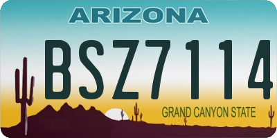 AZ license plate BSZ7114