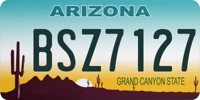 AZ license plate BSZ7127