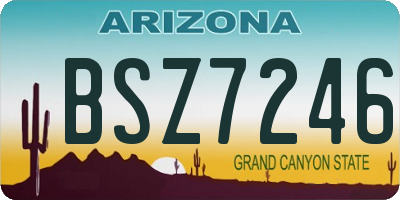 AZ license plate BSZ7246