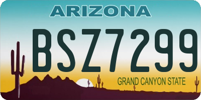 AZ license plate BSZ7299