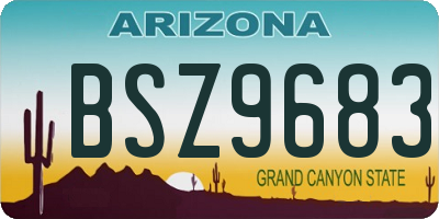 AZ license plate BSZ9683
