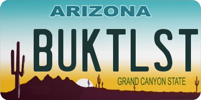 AZ license plate BUKTLST