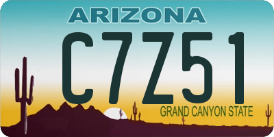 AZ license plate C7Z51