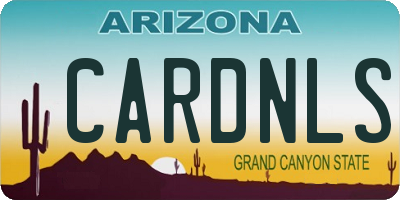 AZ license plate CARDNLS