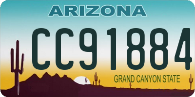 AZ license plate CC91884