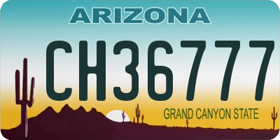 AZ license plate CH36777